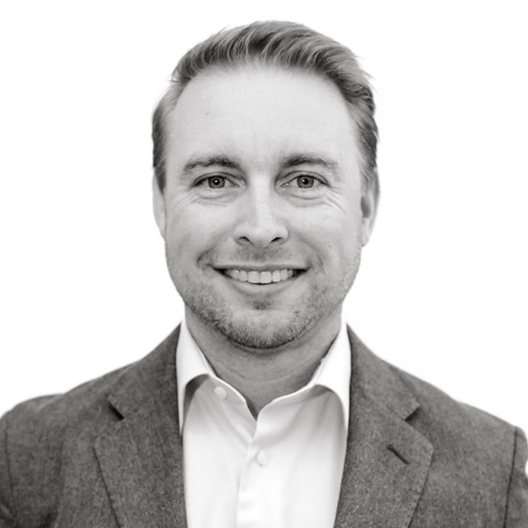 Jay Stevens Director of Market Analytics black and white image